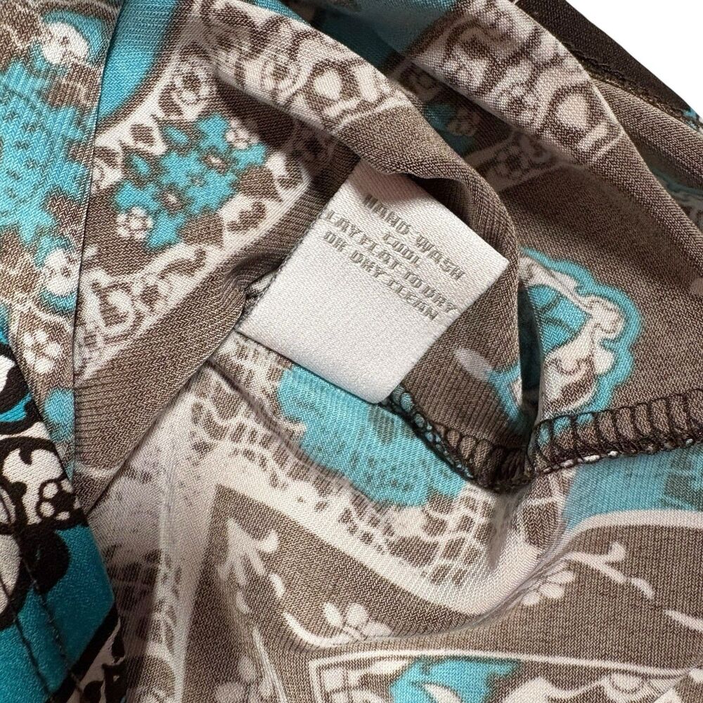 DressBarn Women’s Dress Size 10 Empire Waist Paisley Geometric Print Midi - Picture 7 of 8